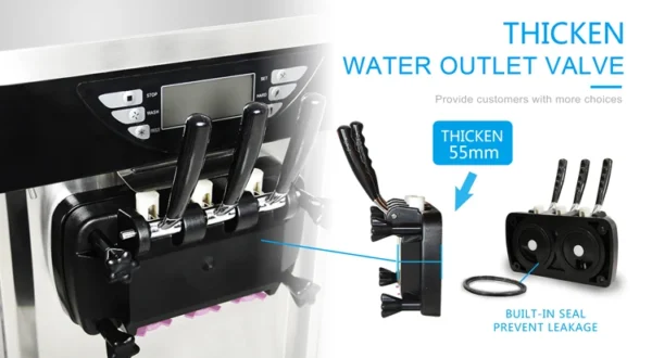 Maquina de Helado 3 Sabor 2350W doble compresor - Imagen 6