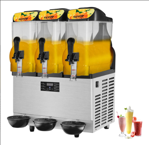 Vevor Maquina Granizadora Smoothies 3 Cilindro 12l*3 1200w